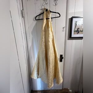 Cider | Dresses | Chain Halter Velvet Cowl Neck Slit Dress | Poshmark